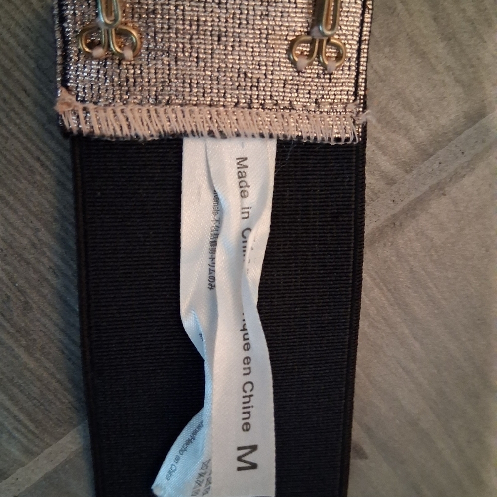Anthropologie Rose Shimmer Jeweled Embellished Belt - M - Picture 6 of 7